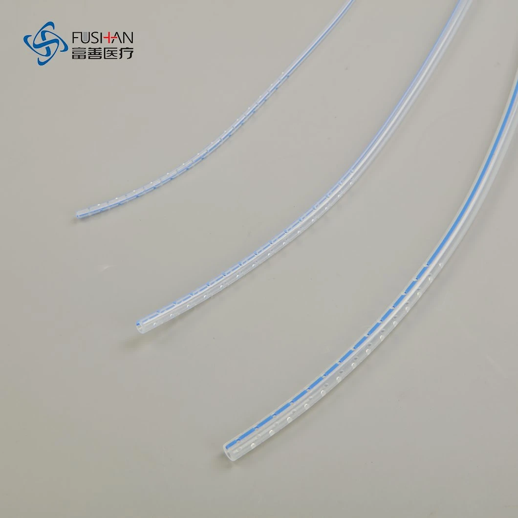 High Quality Manufacturer Supply Silicone Round Perforated Drainage Tube with 3/4 or Full Perforation Medical Hubless Drains Length 60cm/90cm/100cm CE ISO FSC