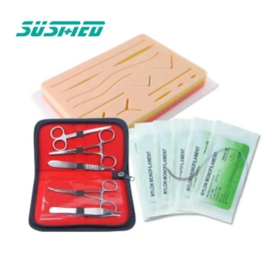 Kit de prática de sutura para treinamento de sutura cirúrgica médica com lâmina